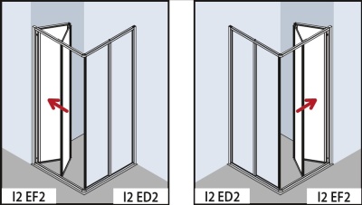 Душевая дверь Kermi Ibiza 2000 I2 ED2 100201AK R ED2
