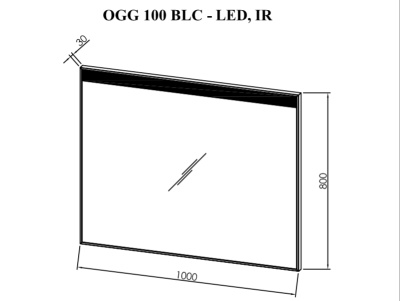 Зеркало Kolpa San Gloria 100 Белое
