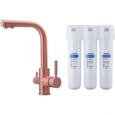 Смеситель для кухни Swedbe Selene Plus 8148K с фильтром Медный