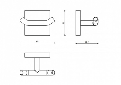 Крючок двойной Aquanet Flash S2 Хром