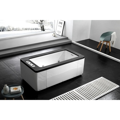 Акриловая ванна Gemy G9253 Black 170х90 с гидромассажем