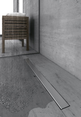 Душевой лоток Berges Wasserhaus C1 Norma 600 090137 с решеткой Матовый хром