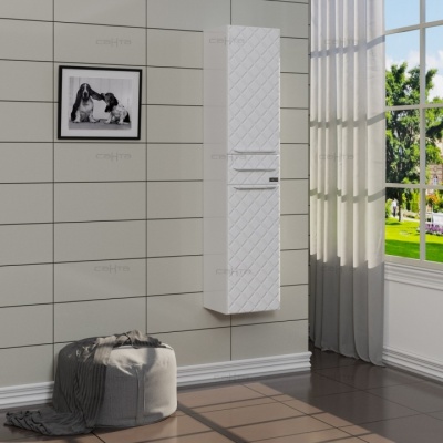 Шкаф пенал СанТа Калипсо 30 подвесной Белый