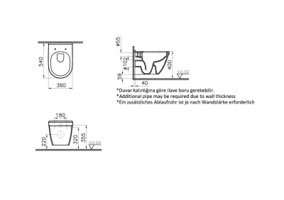 Унитаз Vitra S 50 5956B003-0101 подвесной с сиденьем Микролифт