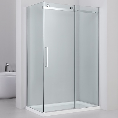 Душевой уголок Black&White Stellar Wind S208-800х1000 прямоугольный профиль Серебристый хром стекло прозрачное
