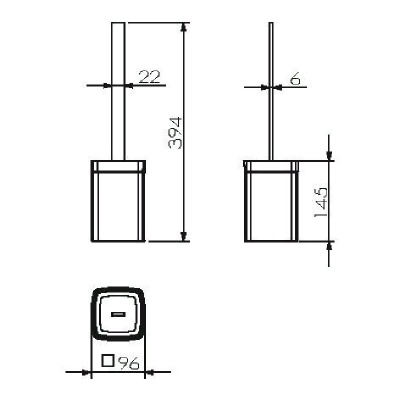 Ершик для унитаза Langberger 11327B Хром