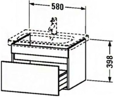 Тумба с раковиной Duravit Durastyle 65 DS006002222 Белая
