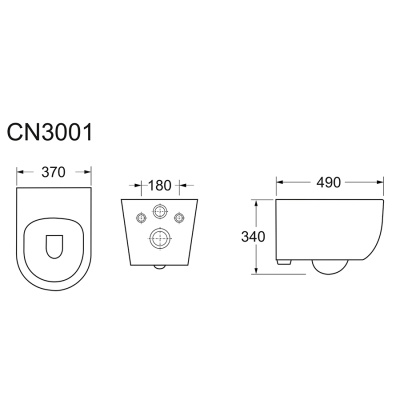 Унитаз Ceramica Nova Play CN3001 подвесной с сиденьем Микролифт