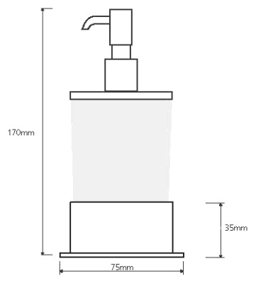 Дозатор для жидкого мыла Bemeta Plaza 140109161 Хром/Прозрачный