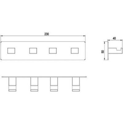 Вешалка для полотенец Timo Selene 10015/00 Хром