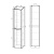 Шкаф пенал Vincea Paola 35 VSC-2P170BT-L подвесной Beton