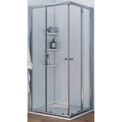 Душевой уголок Акватон Ritsa 80x80 профиль Полированный хром сатин стекло прозрачное