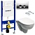 Комплект унитаза Geberit Selnova 500.265.01.1 с инсталляцией Duofix Delta UP100 458.124.21.1 с сиденьем Микролифт и клавишей смыва Хром