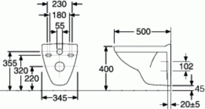 Унитаз Gustavsberg Nautic 5530 с сиденьем