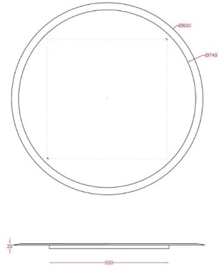 Зеркало Artceram Round 80 ACS009 Без подсветки