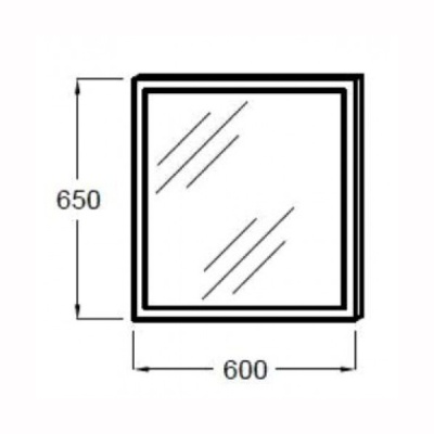 Зеркало Jacob Delafon Escale 60 EB1440-NF с подсветкой и подогревом с сенсорным выключателем