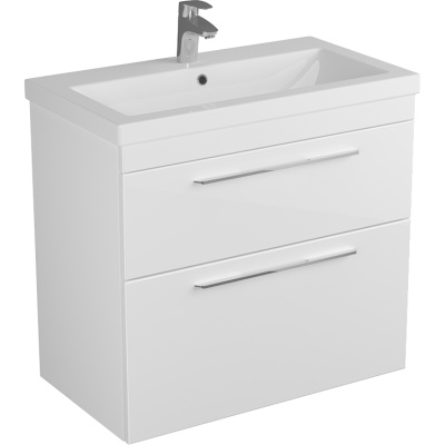 Тумба под раковину Diborg Katarine 80 77.4225 подвесная Белый глянец