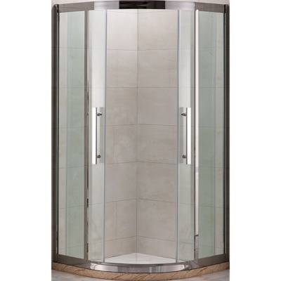 Душевой уголок Grossman Pragma PR-90 90x90 профиль Золото стекло прозрачное