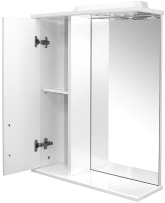 Зеркало со шкафом Mixline Вилена 55 L 534978 с подсветкой Белое