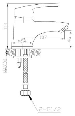 Cмеситель для раковины WeltWasser Isar 501 10000002011 Хром