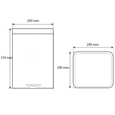 Ведро для мусора Boheme Q 10948-B Черное