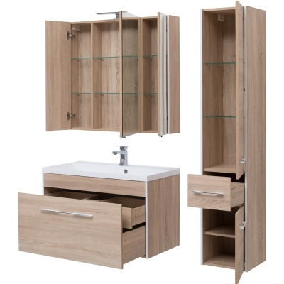 Тумба под раковину Aquanet Августа 100 210021 подвесная Дуб сонома