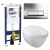 Комплект унитаза Jacob Delafon Presquile E4440-00 с инсталляцией Geberit Plattenbau Delta UP100 458.125.21.1 с сиденьем Микролифт и клавишей смыва Хром