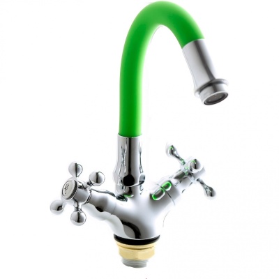 Смеситель для кухни Fashun A4419-B7261 Зеленый Хром