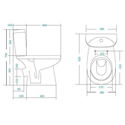 Унитаз компакт Santek Анимо 1WH110032 с сиденьем