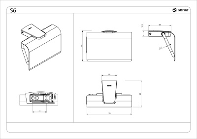 Держатель туалетной бумаги Sonia S6 black 166473 с крышкой Черный матовый