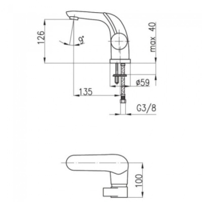 Смеситель для раковины Frap F1076 Хром