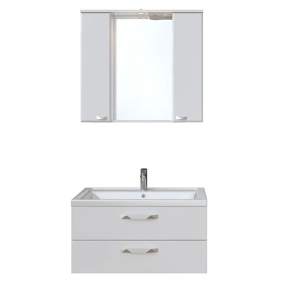 Комплект мебели для ванной San Star Кристал 80 78.1-1.5.1.+8000UF+87.1-2.5.1. подвесной Белый