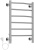 Электрический полотенцесушитель Terminus Классик П6 450x650 4630080268425 Хром диммер слева
