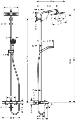 Душевая система Hansgrohe Crometta 27298000 Хром