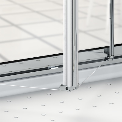 Душевой уголок Radomir Люкс 84x84 1-03-2-0-0-0991 с поддоном профиль Хром стекло матовое