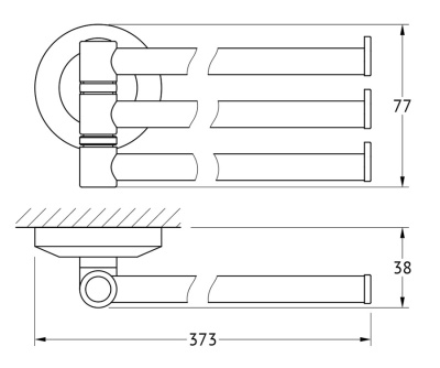 Полотенцедержатель FBS Standard 045 поворотный Хром