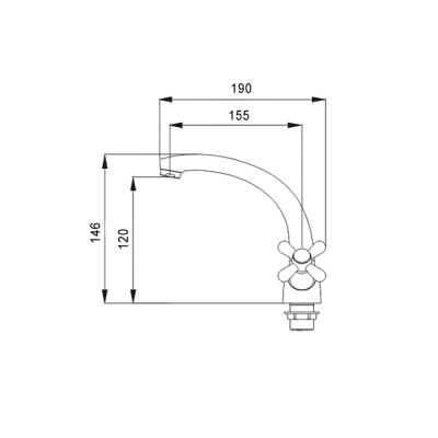 Смеситель для раковины Raiber Classic R2004 Хром