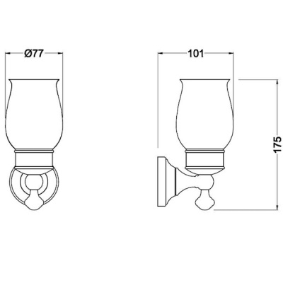 Стакан Schein Saine Chrome 7053011 Хром, Белый