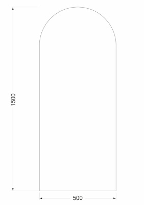 Зеркало Mixline Комфорт Арка 50 537555 с полированной кромкой