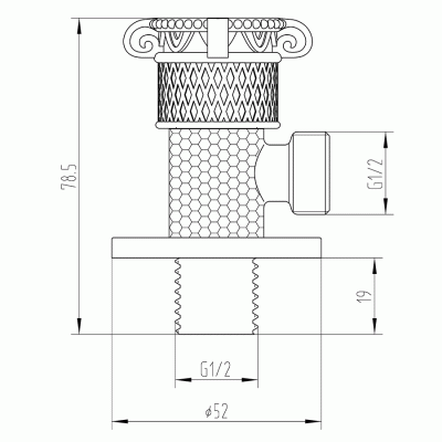 Запорный вентиль Milacio MC.008.BBR Черная бронза