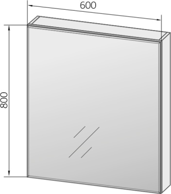Зеркальный шкаф Marka One Mix 60 Белый