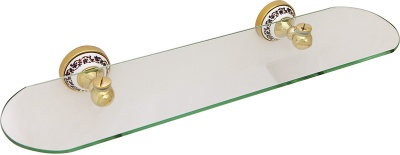 Стеклянная полка Fixsen Bogema Gold FX-78503G Золото Белый