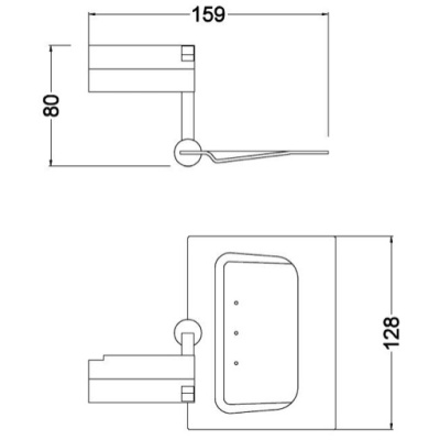 Мыльница настенная Schein Watteau 122G Хром