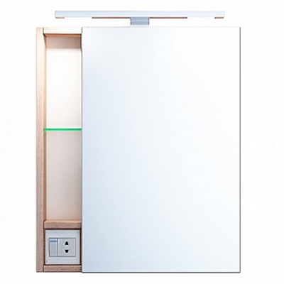 Зеркальный шкаф Iddis Mirro 50 с подсветкой Белый Дерево