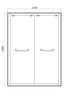 Душевая дверь Bravat Stream 120 BD120.4203S профиль Хром стекло прозрачное