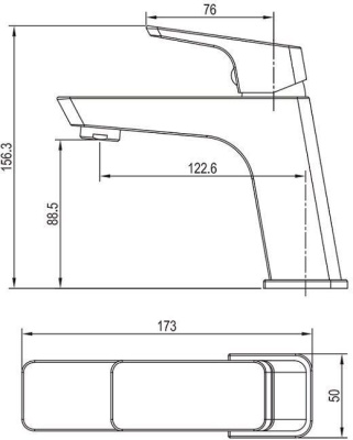 Смеситель для раковины Aquanet Gotic AF440-10B Черный