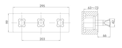 Смеситель для душа D&K Grimm Hessen DA1384801 Хром