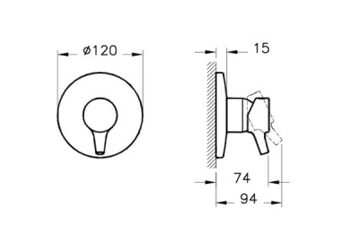 Смеситель для душа Vitra Nest Trendy A42229EXP Хром