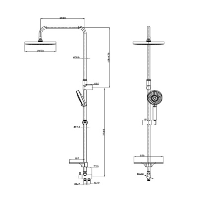 Душевая система Iddis Mirro MIRSB5Fi76 Хром
