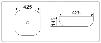 Раковина-чаша CeramaLux 42 D1301H004 Черная